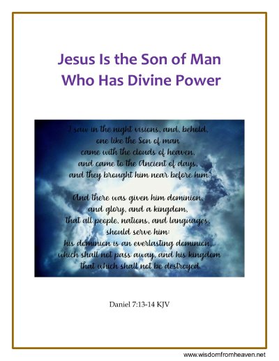 jesus is the son of man