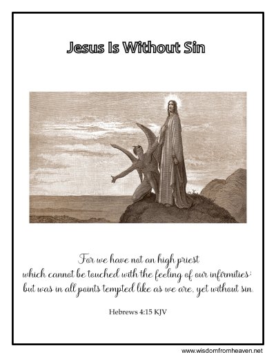 jesus is without sin coloring page