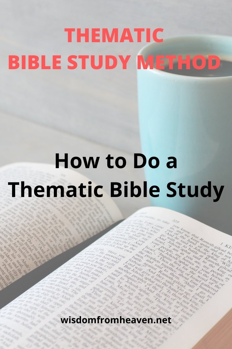 thematic bible study method pinterest