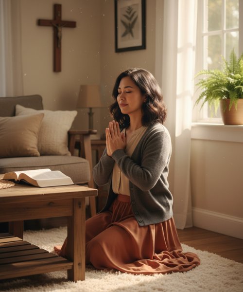 woman praying