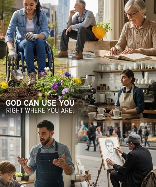 god can use you wright where you are